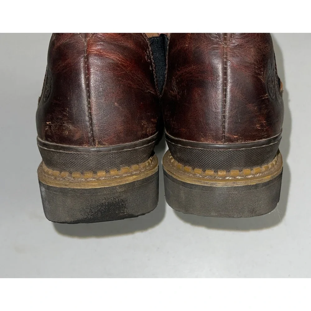 Georgia Giant Romeo Mens Brown Leather Slip On Work Shoes Boots G6274